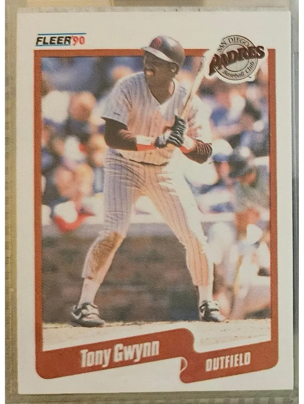 1990 Fleer Baseball Card Tony Gwynn San Diego Padres #157 MVP HOF